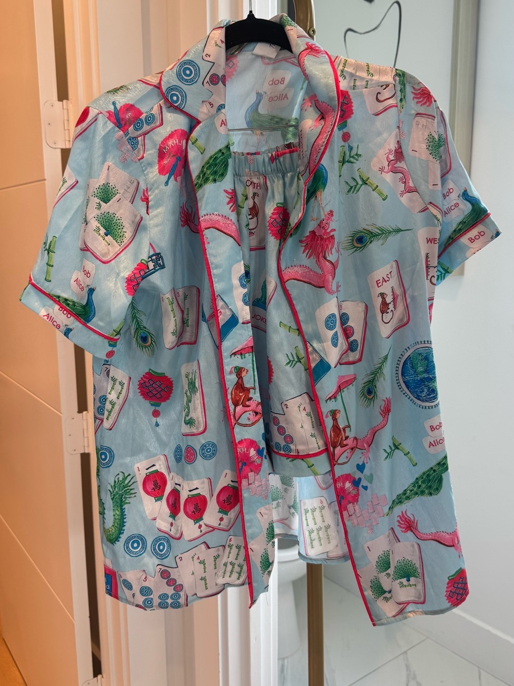 NWOT - Mahjong 2 Piece PJ Set, Small - Picture 3 of 8